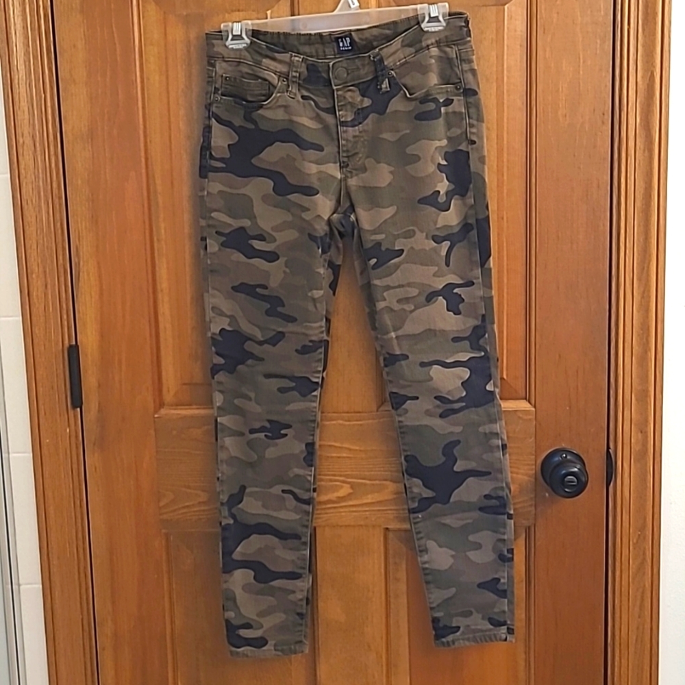 GAP Camo pattern ankle length legging-(stretch jean) Size:27